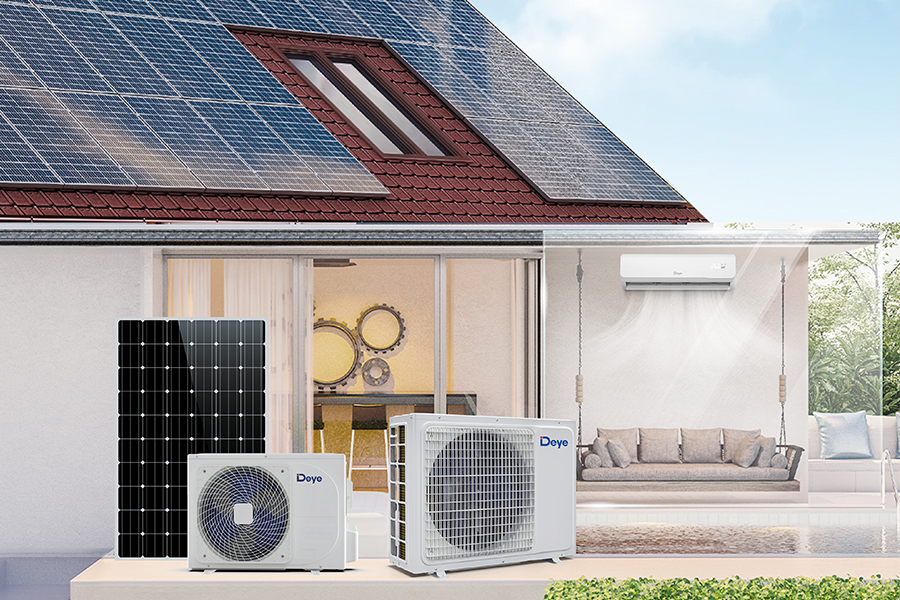 Hybrid AC/DC för sol luftkonditioneringsapparat